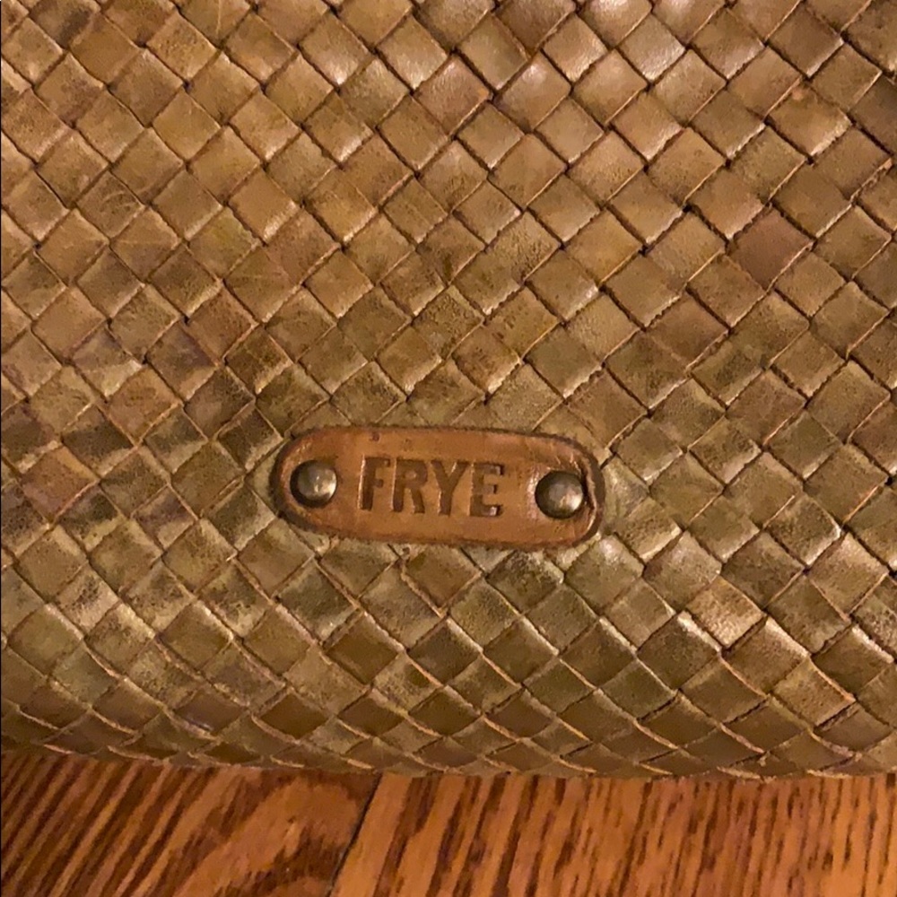 Frye woven leather handbag